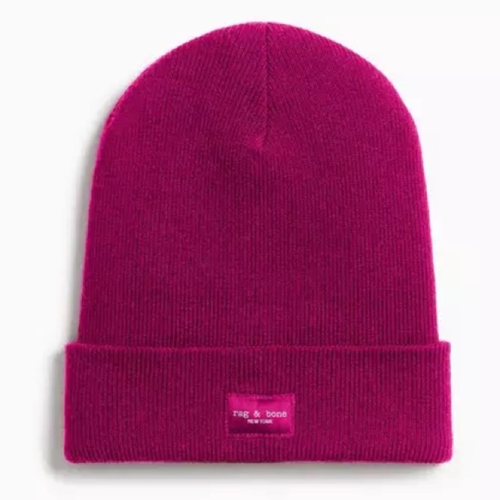 Rag & Bone “Addison” Wool Beanie in shade “berry” sold out online